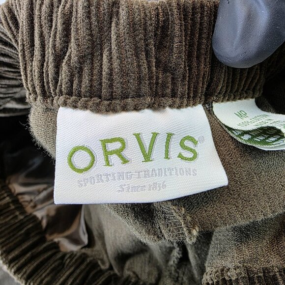 Orvis Corduroy Pants Womens Medium Brown Elastic Waist Straight Leg Casual MP - Picture 9 of 11